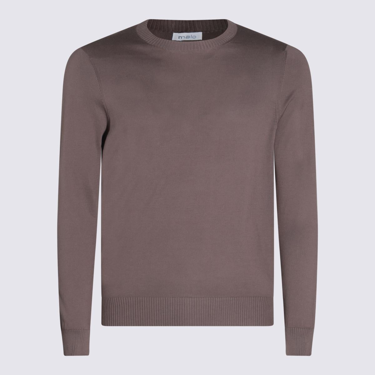Malo Brown Cotton Knitwear