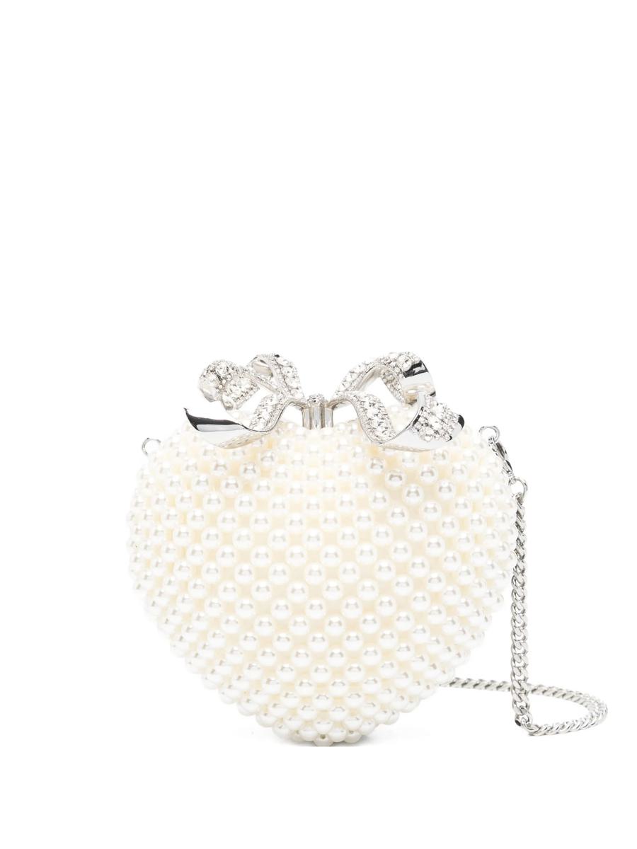 Self-Portrait Pearl Heart Clutch Bag Bags