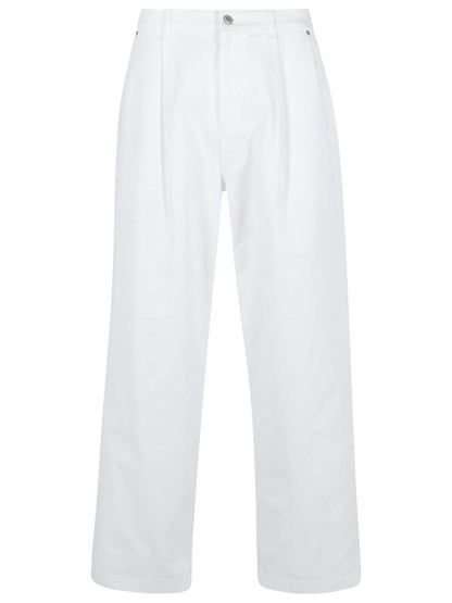 Moschino White Cotton Pants