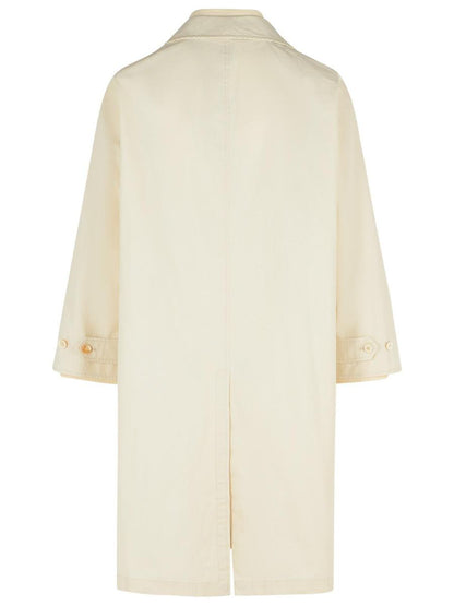 Maison Margiela Ivory Cotton Trench Coat