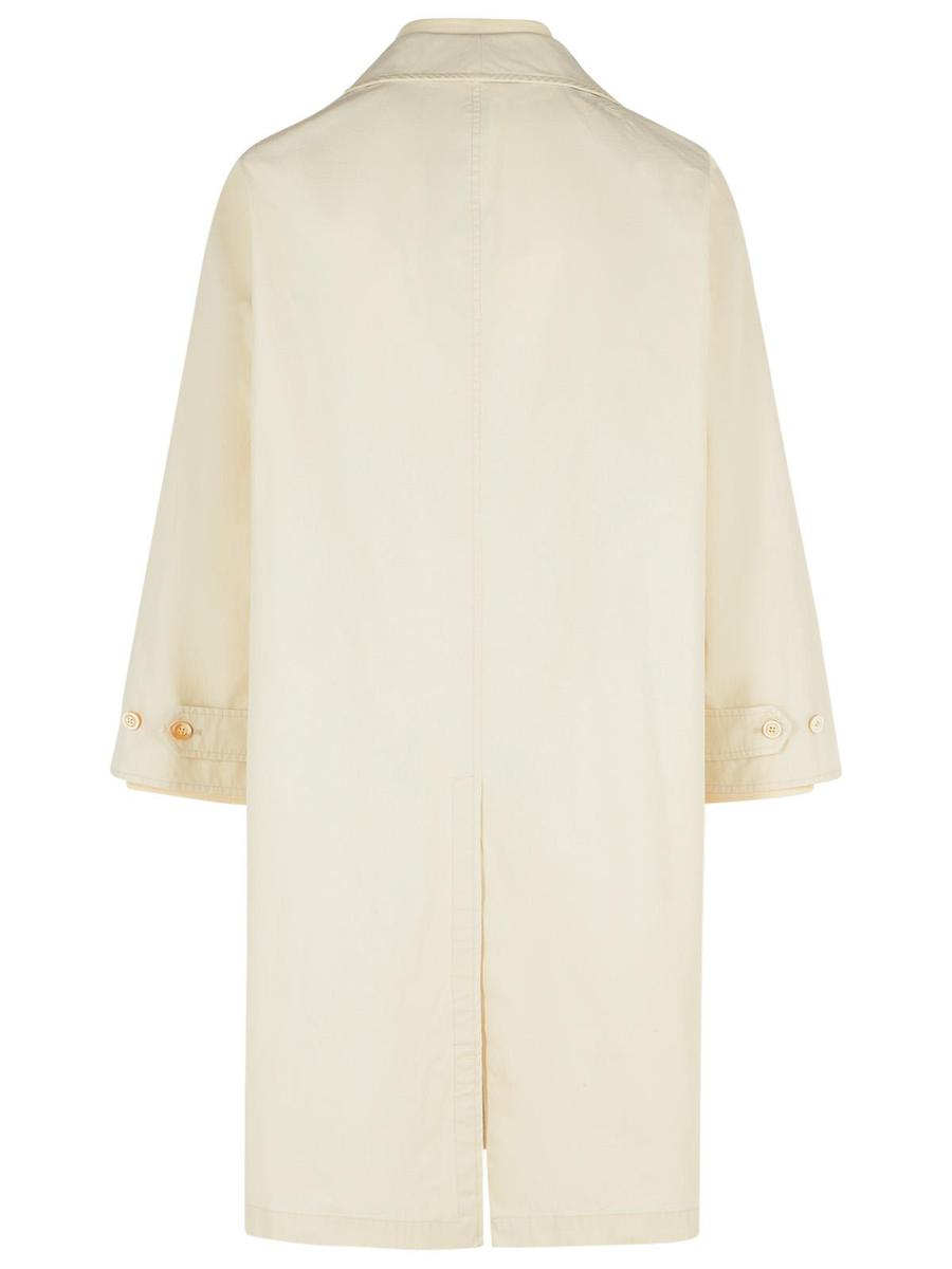 Maison Margiela Ivory Cotton Trench Coat