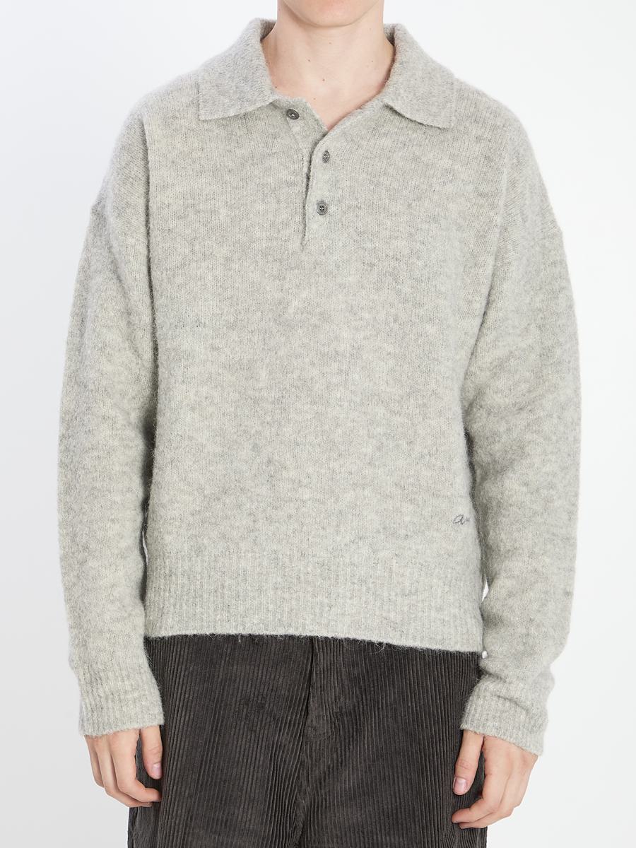 Polo In Alpaca And Wool