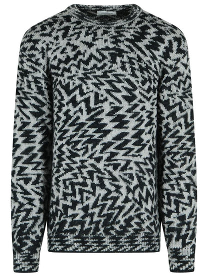 Laneus Two-Tone Wool Blend Sweater