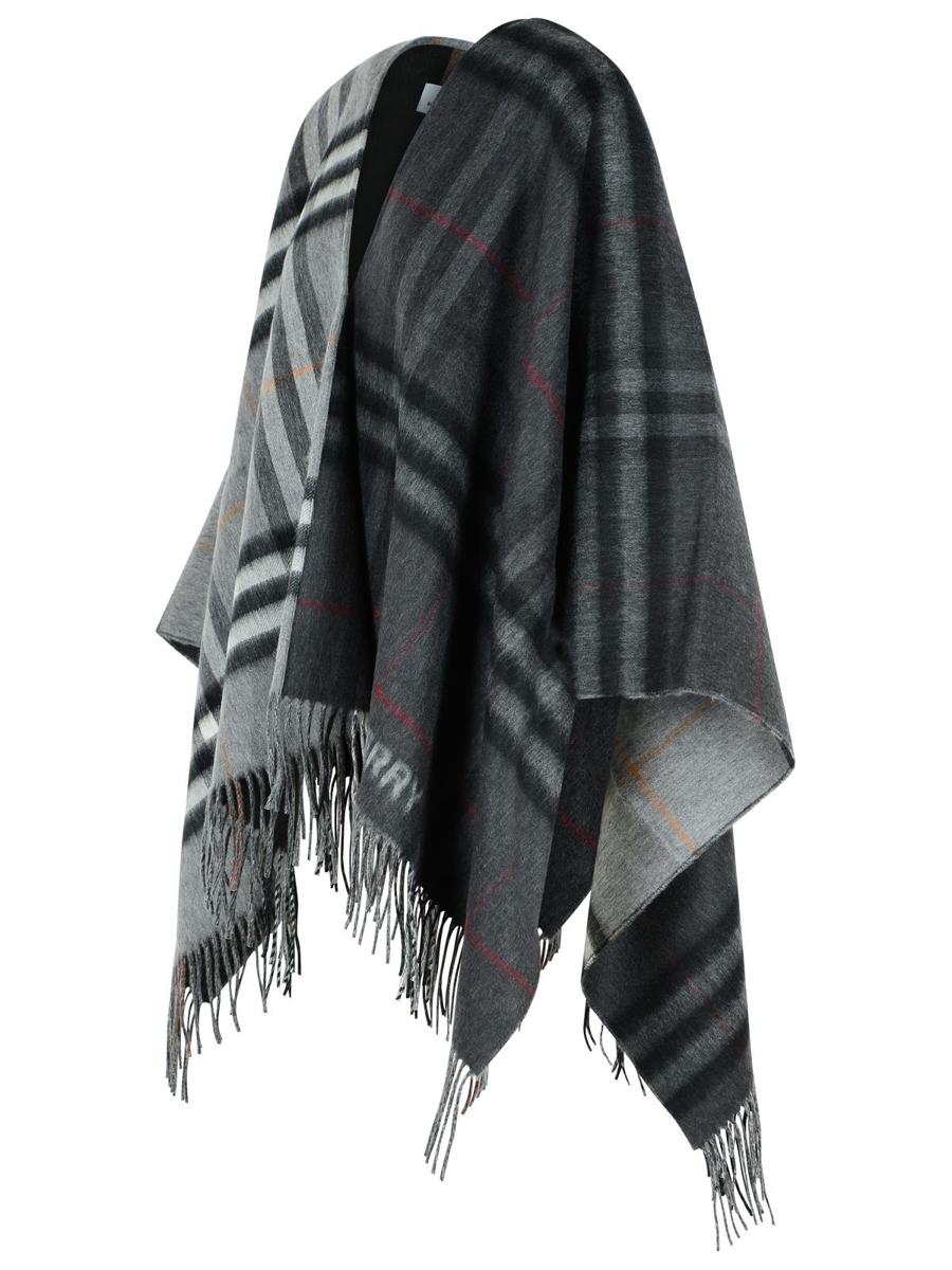 Burberry Grey Cashmere Blend Cape