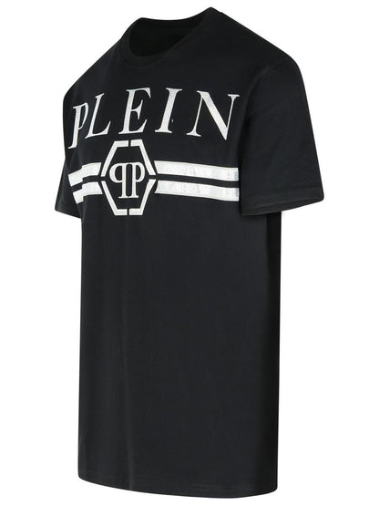 Philipp Plein Black Cotton T-Shirt