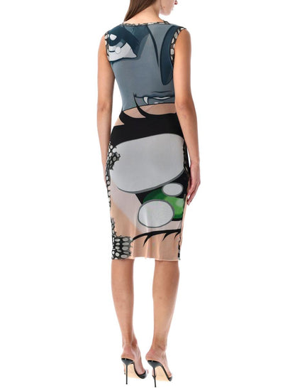 Ottolinger Julien Ceccaldi Printed Bodycon Midi Dress