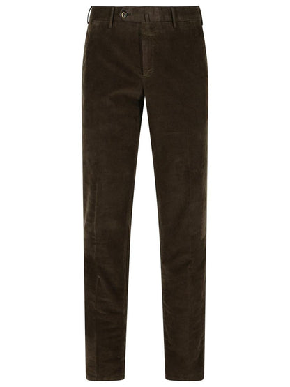 Pt Torino 'Slim' Brown Cotton Pants