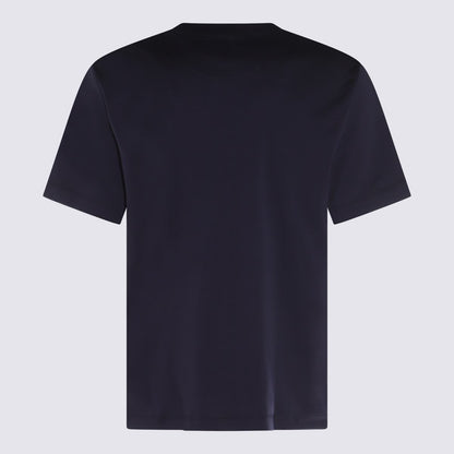 Eleventy Navy Blue Cotton Blend T-Shirt