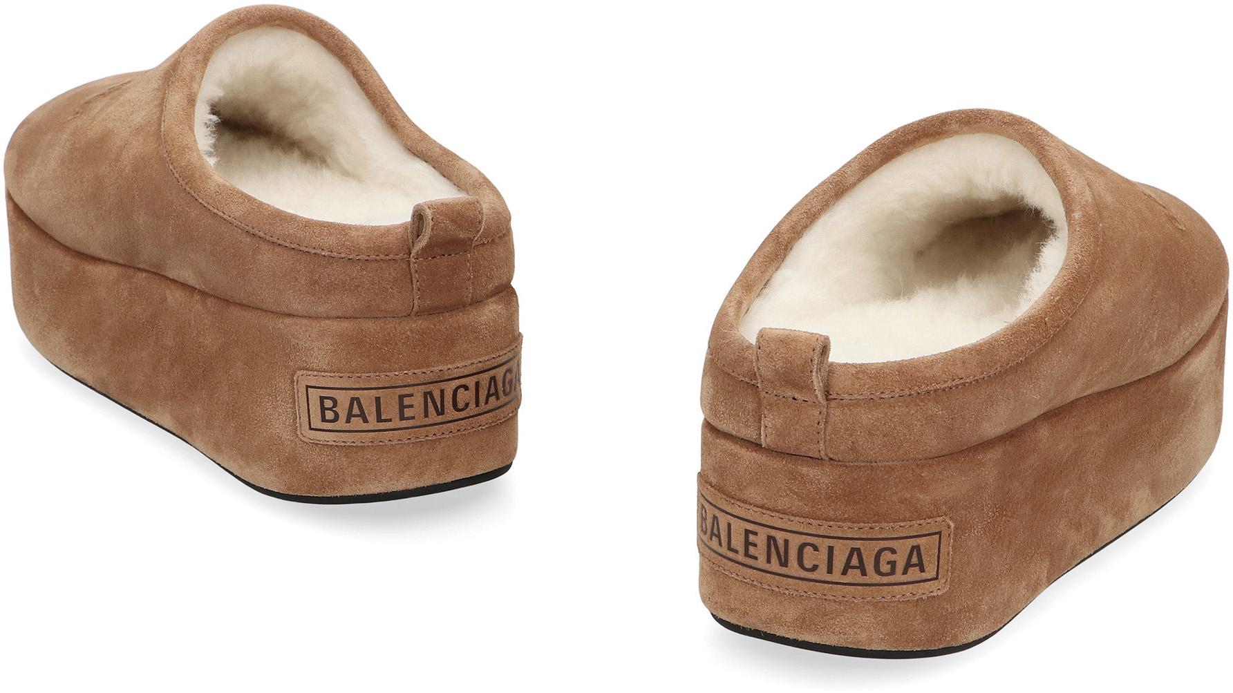Balenciaga Alaska Soft Suede Mules