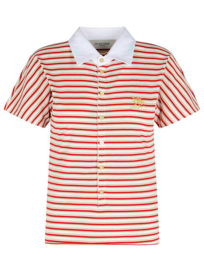 Golden Goose Red Cotton Polo Shirt