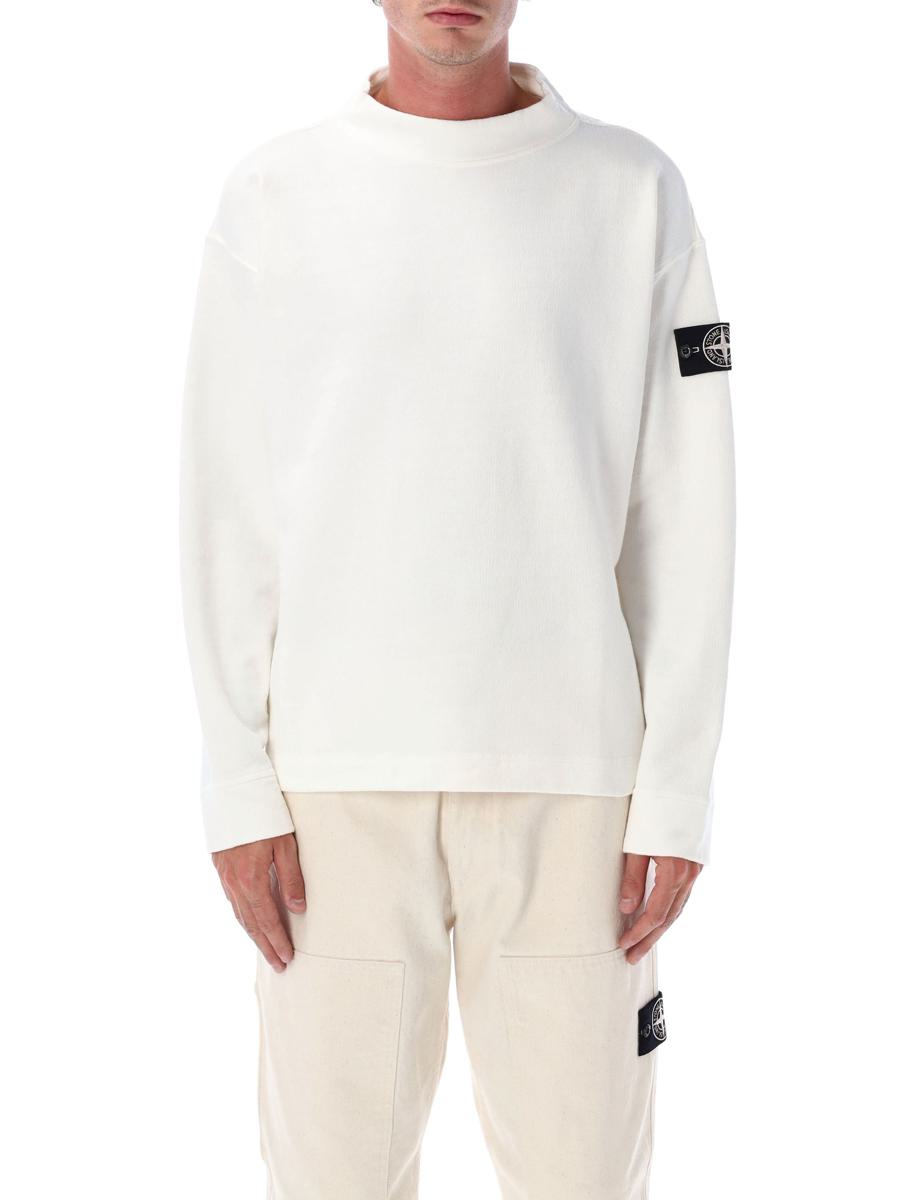 Stone Island Crater Neck Cotton Sweatshirt