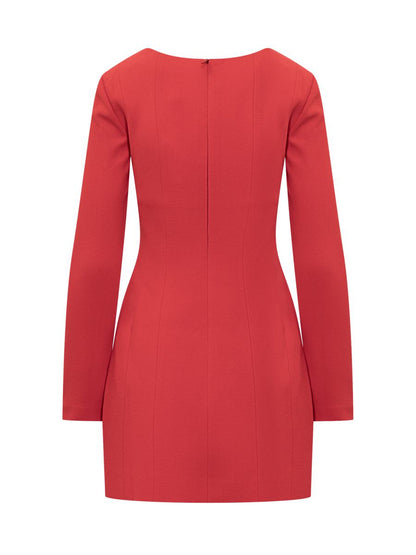 Rebecca Vallance Red Buttoned Short Dress Rebecca Vallance