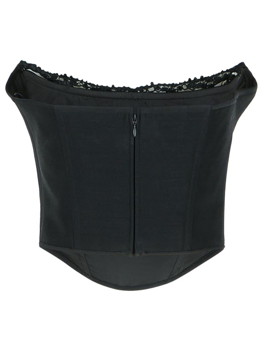DSQUARED2 'Paris' Black Virgin Wool Blend Corset