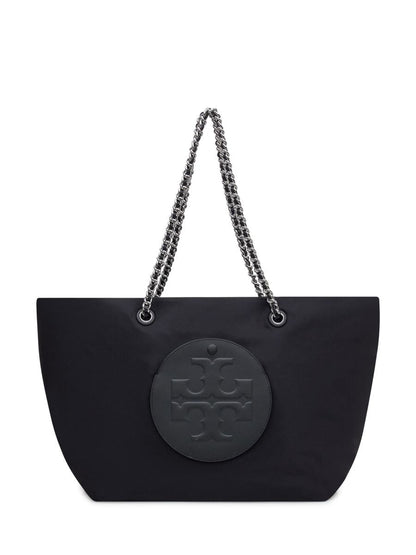 Tory Burch Tory Burch Black Shopper With Chain