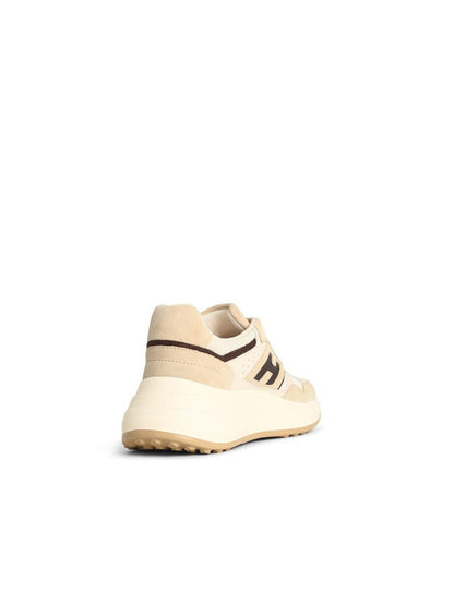 Hogan 'H669' Beige Suede Sneakers