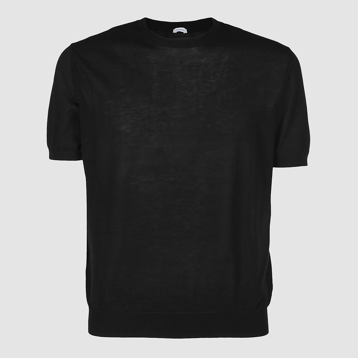 Malo Black Cotton T-Shirt