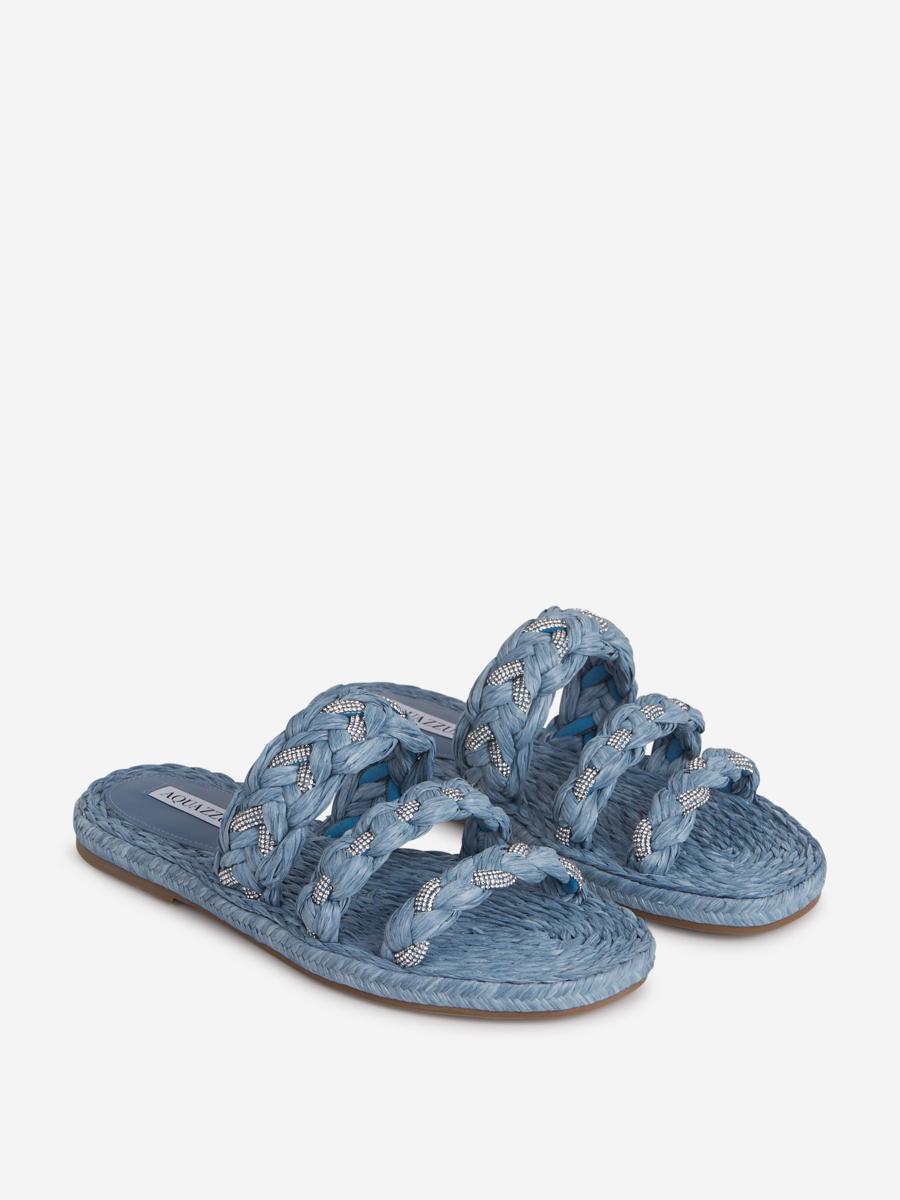 Aquazzura Raffia Coastal Sandal