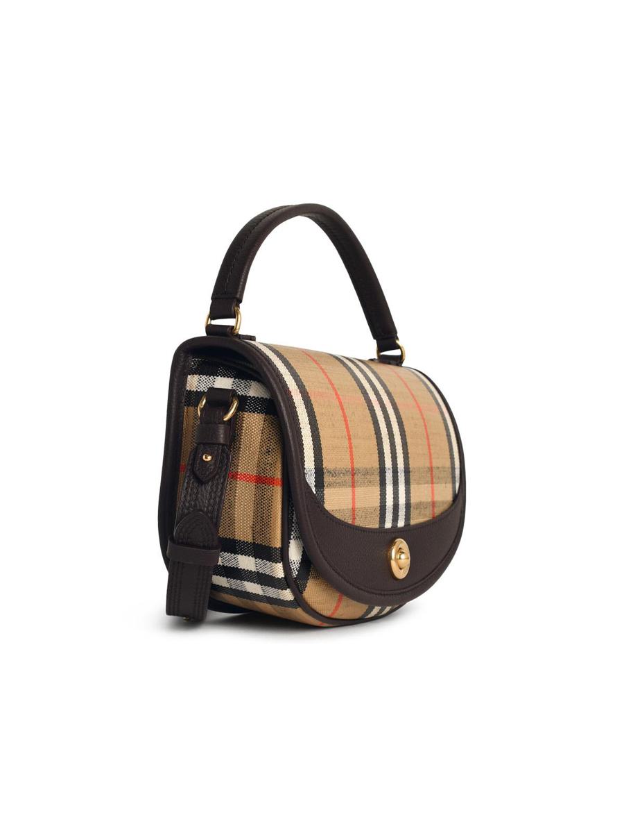 Burberry 'Highlands' Sand Cotton Blend Crossbody Bag