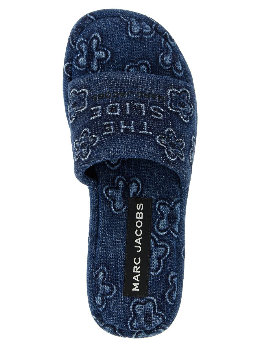 Marc Jacobs 'The Puffy Daisy Denim Platform Sandal' Slides