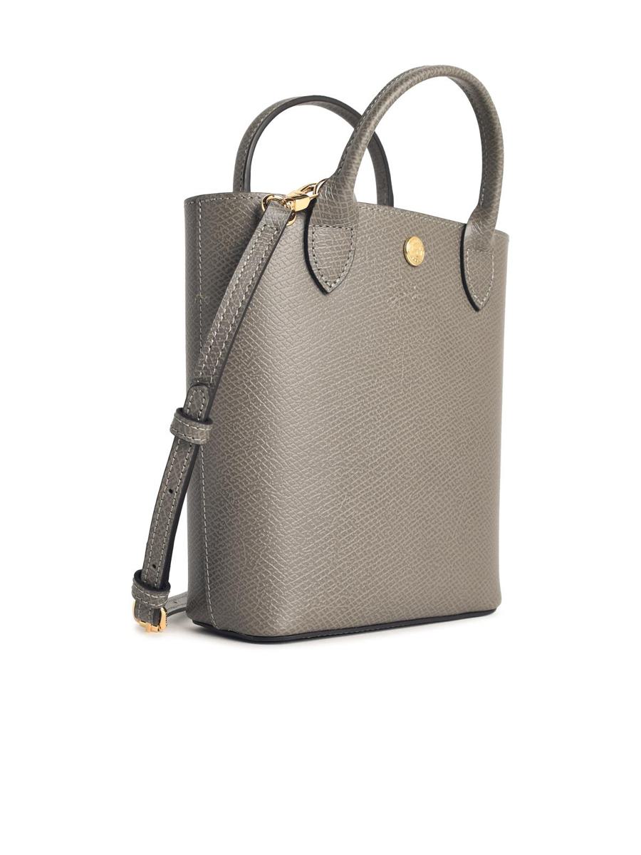 Longchamp 'Xs Epure' Where Grey Leather Bag