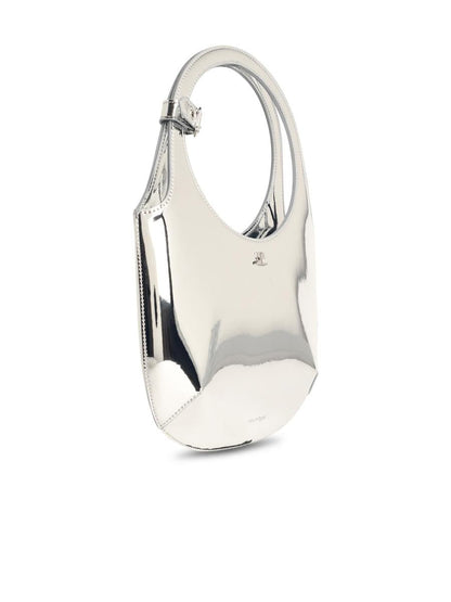 Courrèges 'Holy Mirror' Silver Leather Bag