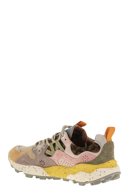 Flower Mountain Yamano 3 - Sneakers In Suede And Technical Fabric
