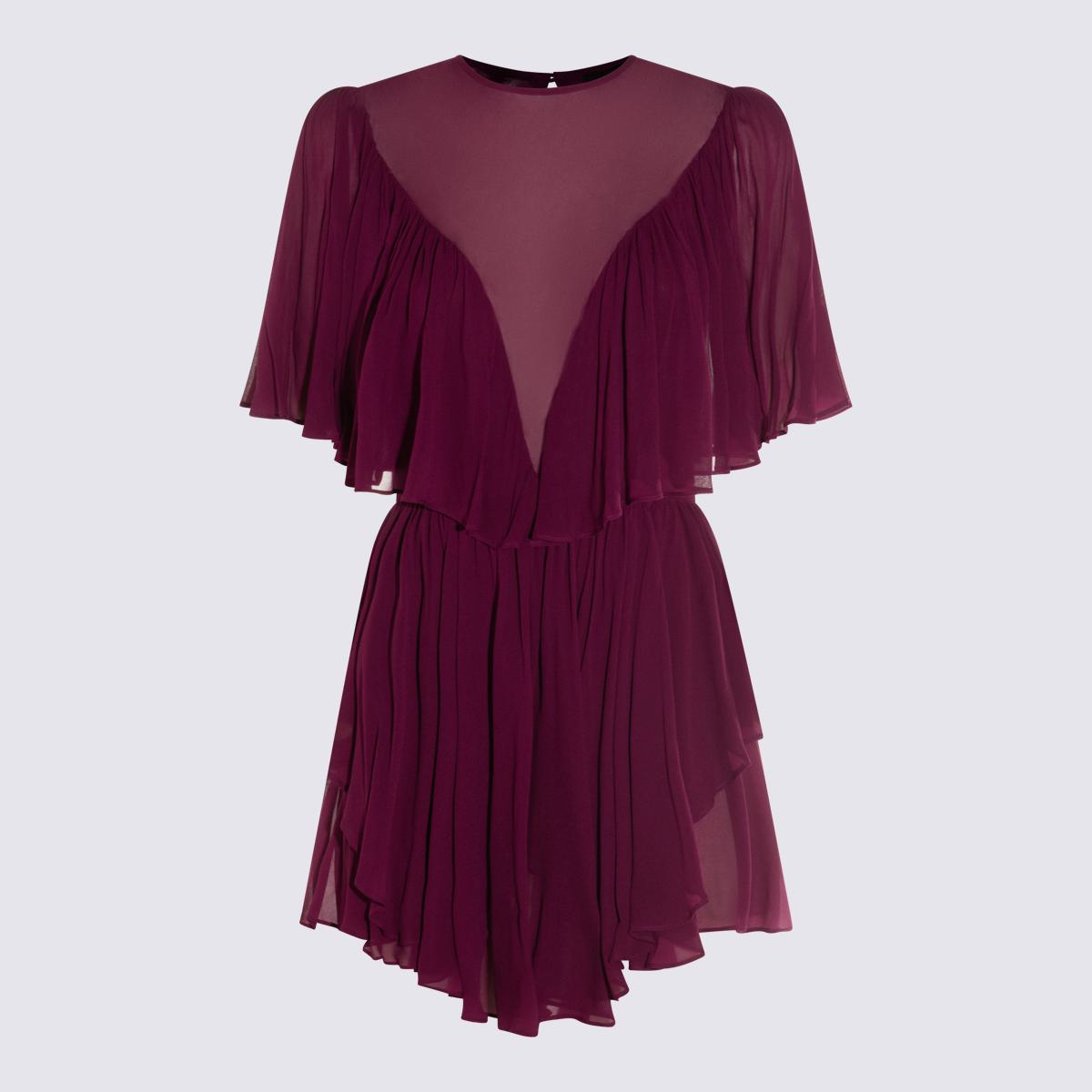 Twinset Purple Viscose Mini Dress