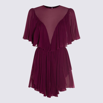 Twinset Purple Viscose Mini Dress