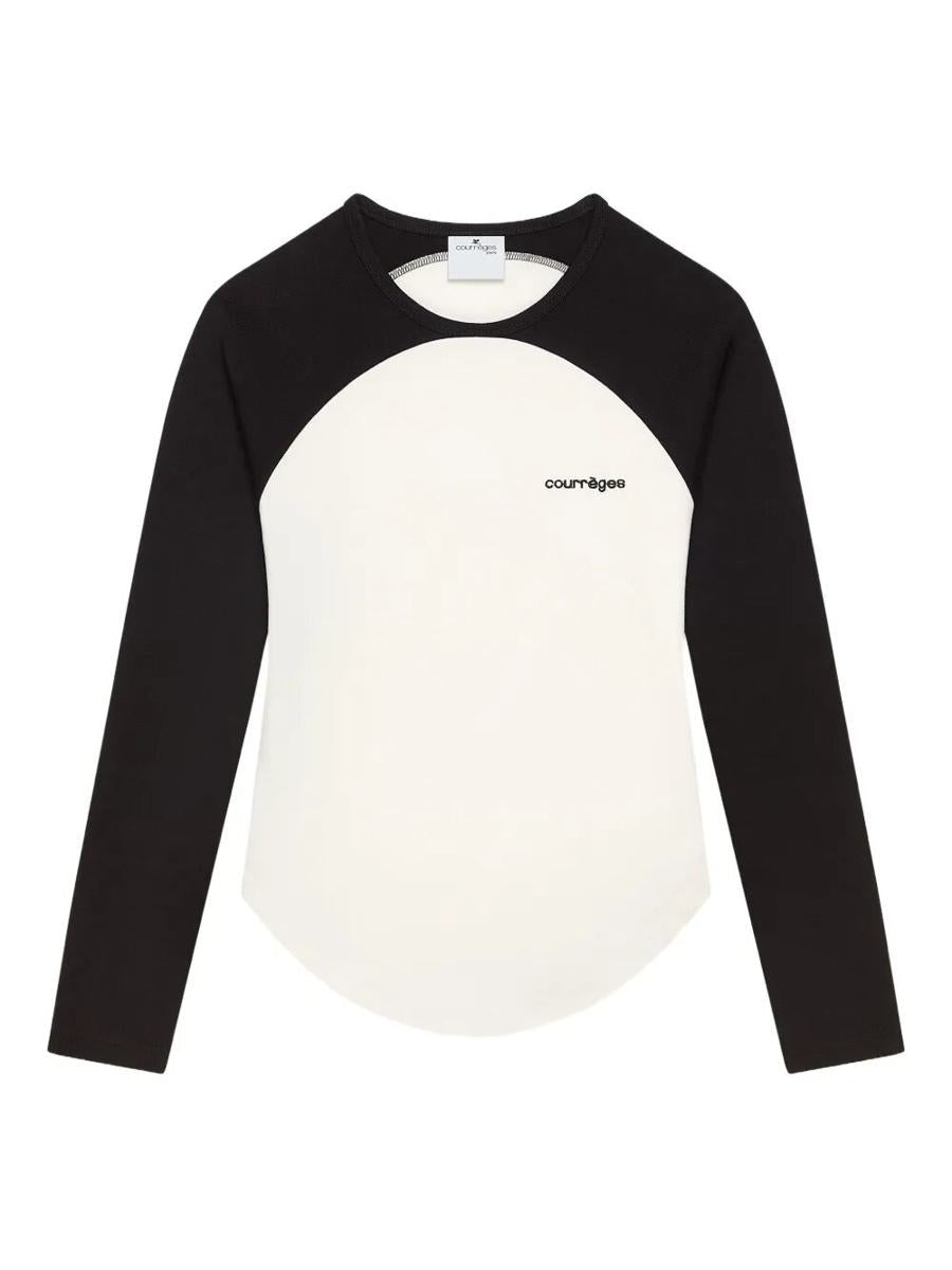 Courrèges Circle Contrast Ls Tee Clothing