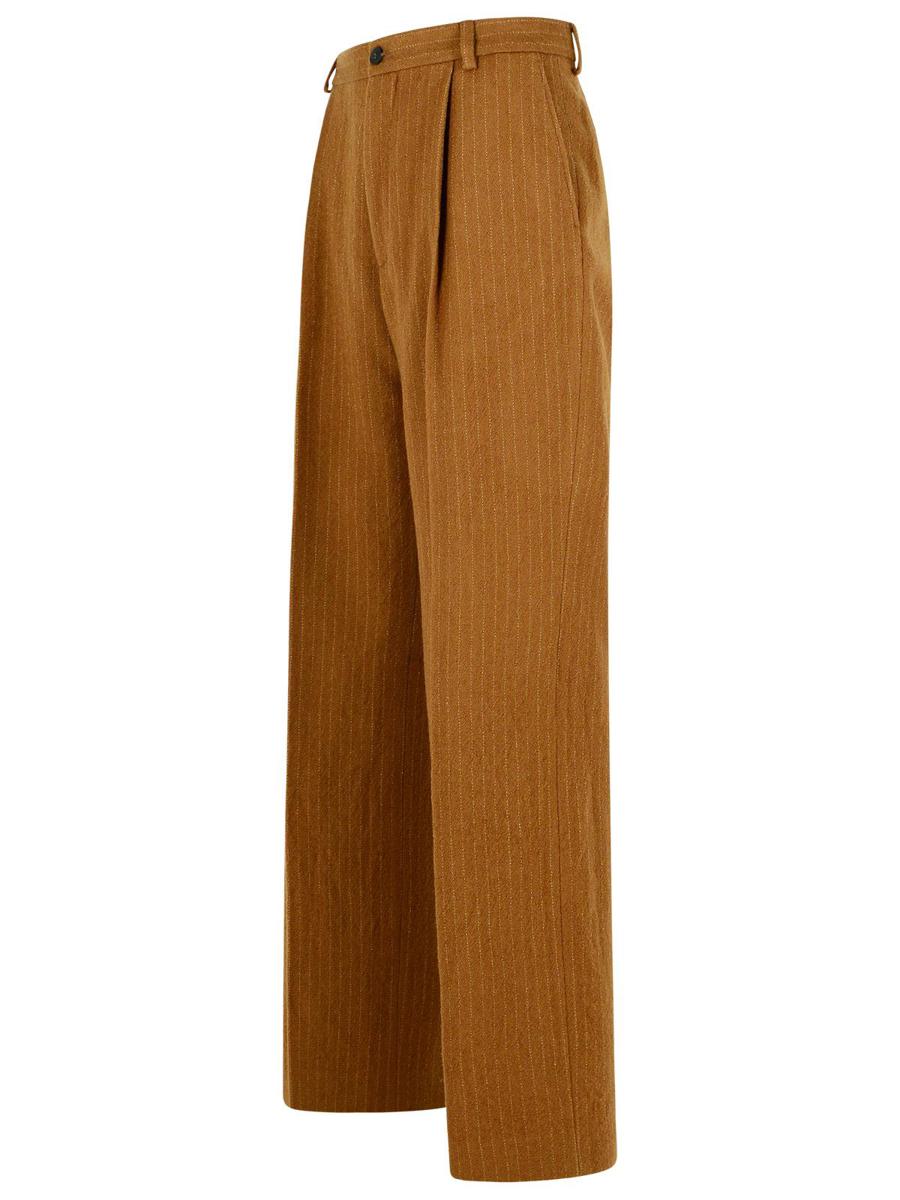 Dries Van Noten 'Penrud' Straight Brown Wool Pants