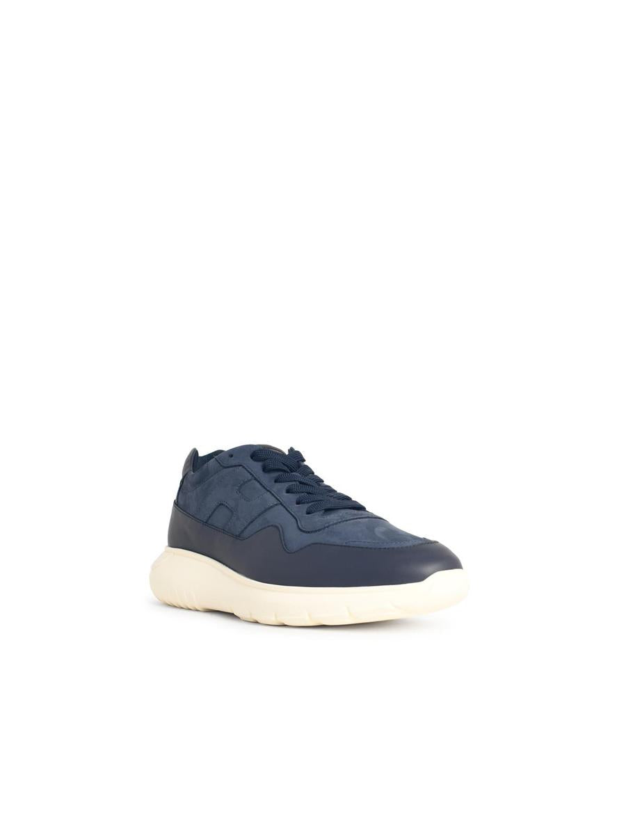 Hogan 'Interactive3' Navy Leather Sneakers