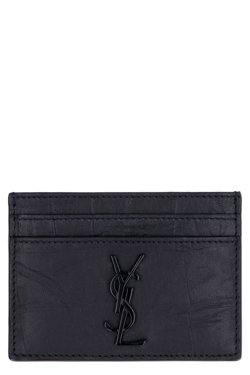 Saint Laurent Cocco Print Leather Card Holder