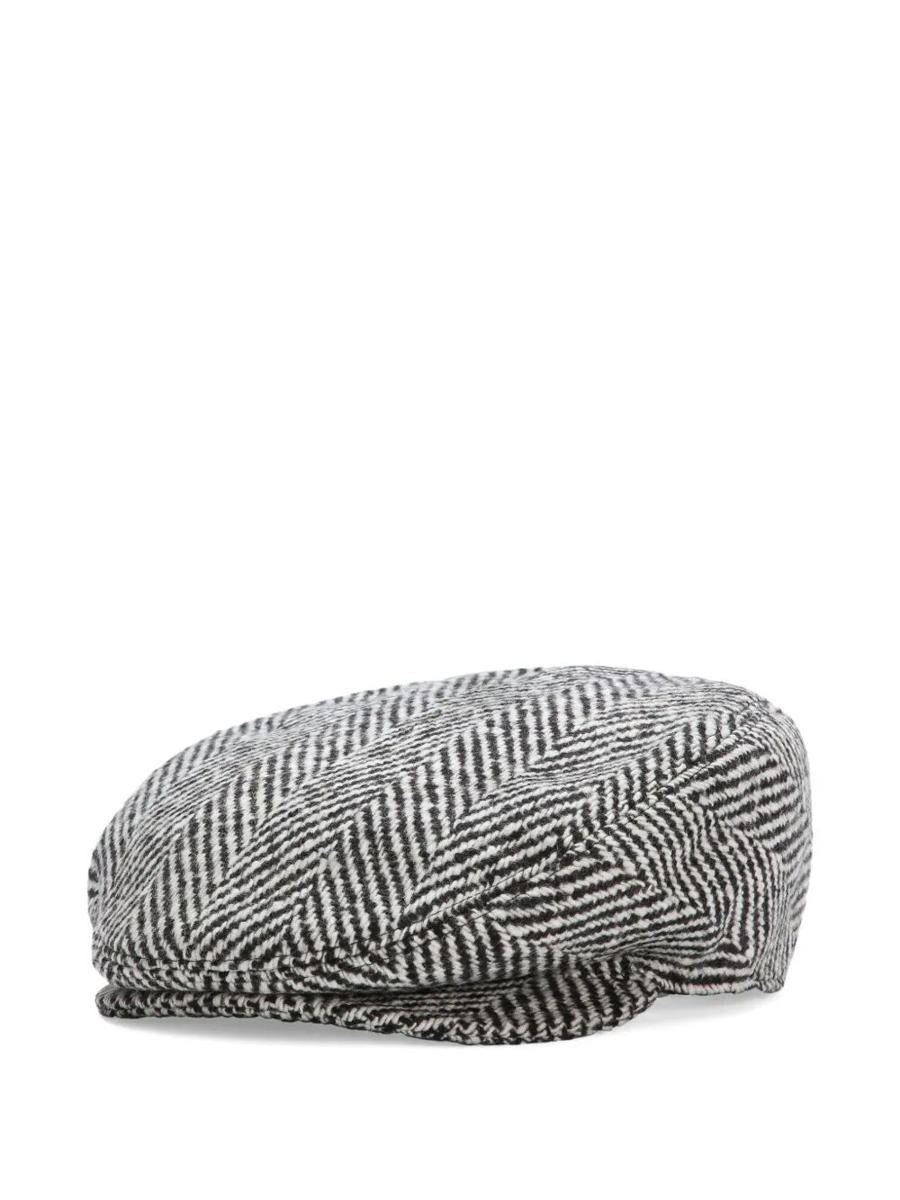 Dolce & Gabbana Shetland Chevron Flat Cap Accessories
