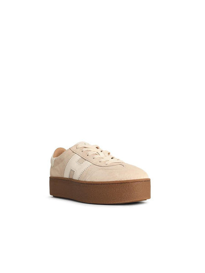Hogan 'H681' Beige Suede Sneakers