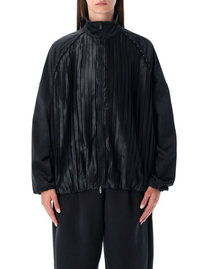 Nike Satin Pleated Oversized Tracksuit Jacket  Sportswear Collection