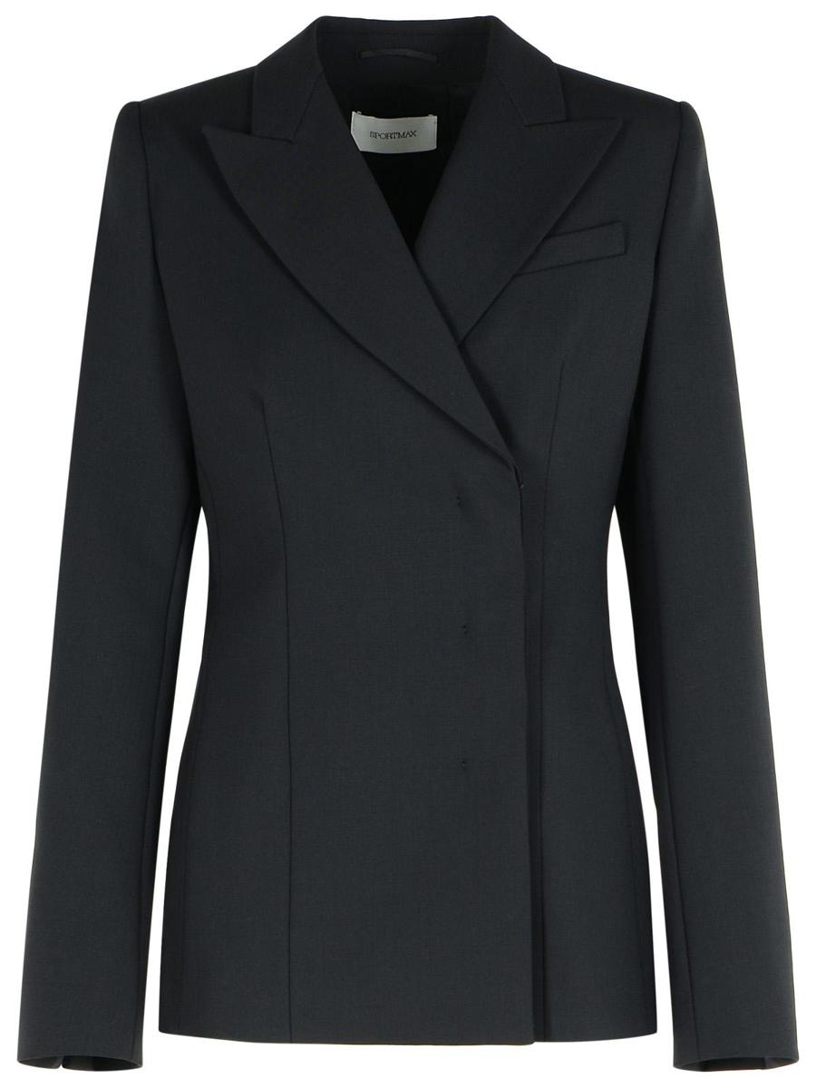 Sportmax 'Cocco' Black Virgin Wool Blazer