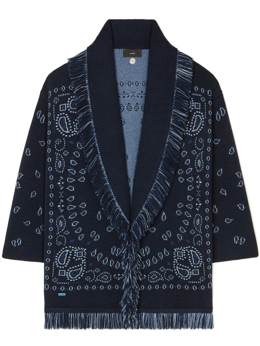 Alanui Jacquard Bandana Cardigan Clothing