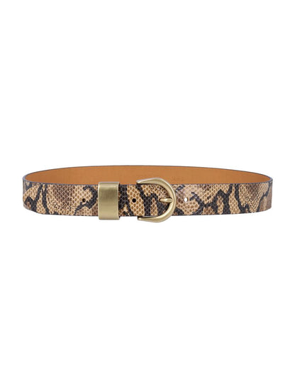 Sessun Sessùn Miloa E Python-Print Suede Belt