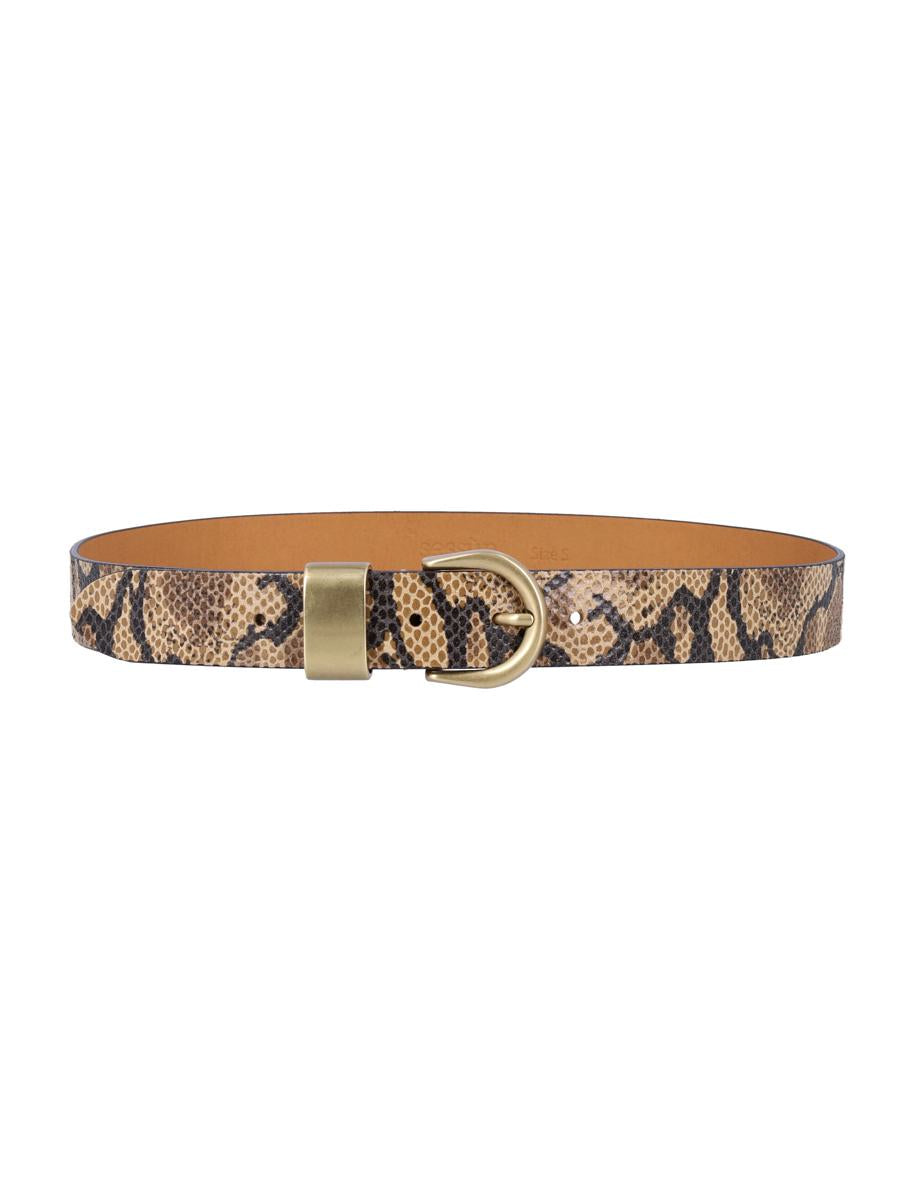 Sessun Sessùn Miloa E Python-Print Suede Belt