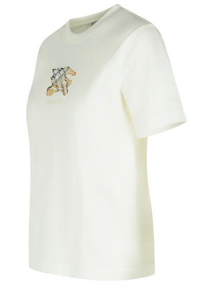Burberry White Cotton T-Shirt