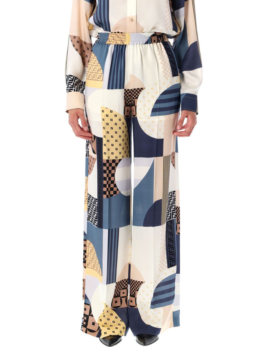 Fendi Patchwork Print Trousers