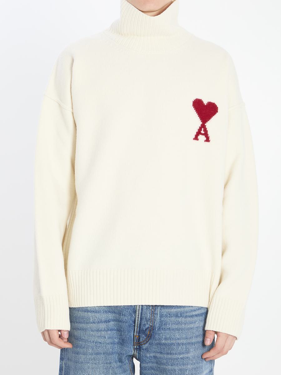 AMI Paris De Coeur Turtleneck Sweater