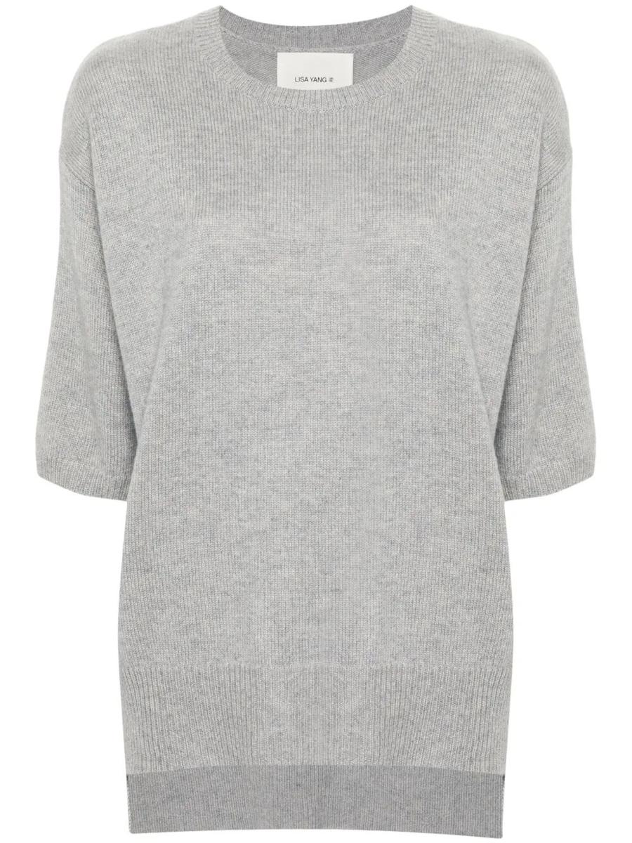 Lisa Yang "Camille" Round Neck Sweater Clothing