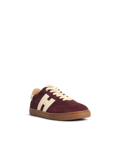 Hogan 'Cool' Burgundy Suede Sneakers