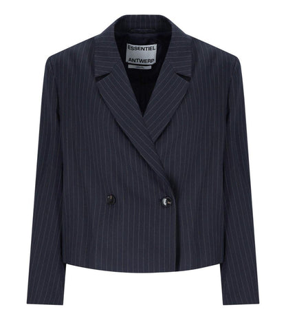 Essentiel Antwerp Itzle Navy Blue Cropped Blazer