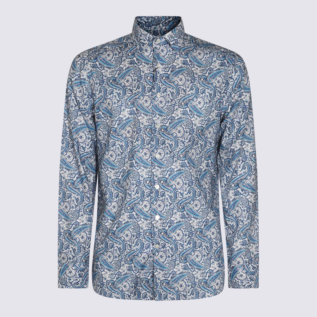 Etro Blue Cotton Shirt