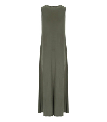 Max Mara Accento Khaki Green Long Dress
