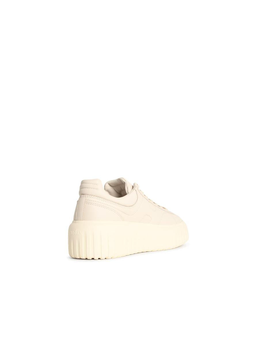 Hogan 'H-Stripes' Grey Leather Sneakers