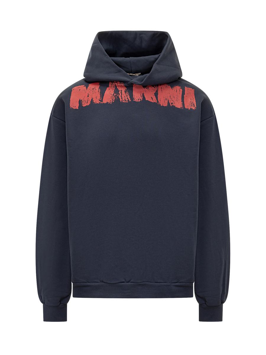 Marni Marni Hoodie With Red Logo