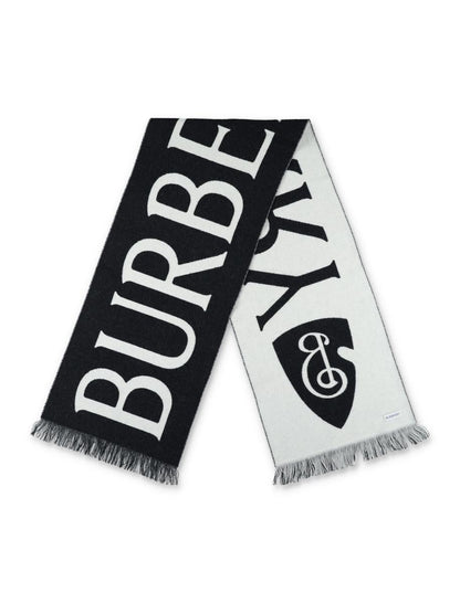 Burberry Logo Jacquard Wool Scarf